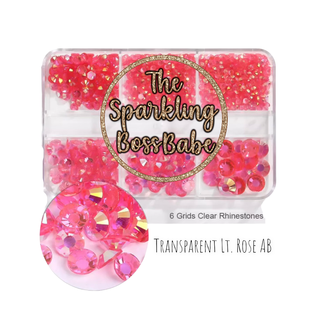 Transparent Lt. Peach AB- Transparent Crystal Resin Rhinestone Kit