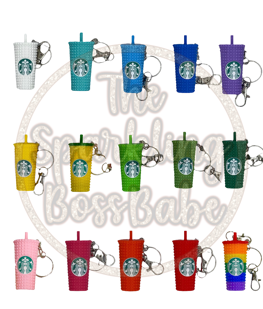 The Roost Iced Coffee Cup Shaker Snowglobe Keychain Bag Charm From Animal  Crossing With Personalization 