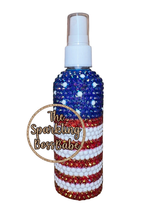 American Flag- Bling Spray Bottle