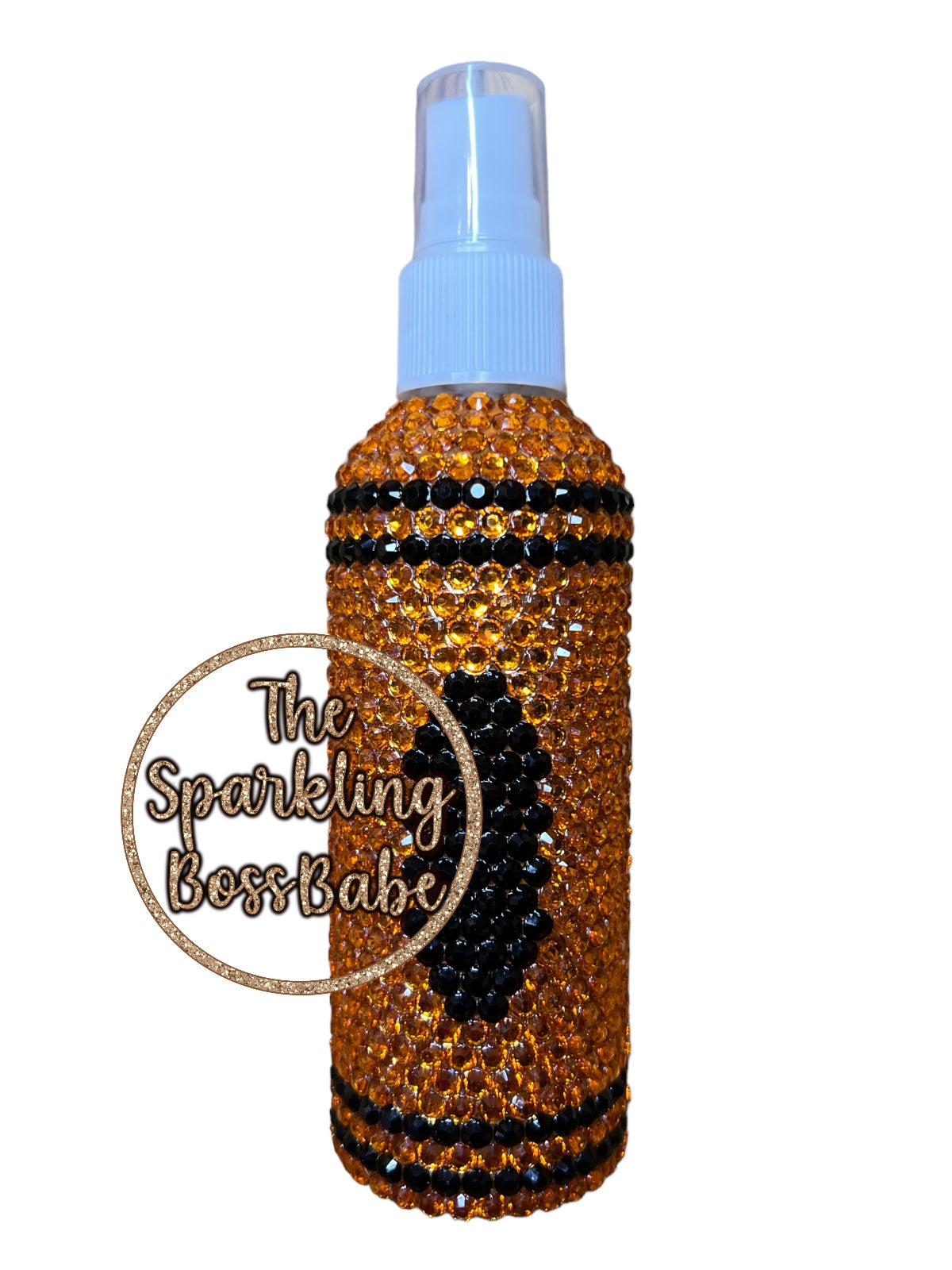 Orange Crayon- Bling Spray Bottle