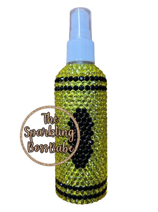 Yellow Crayon- Bling Spray Bottle