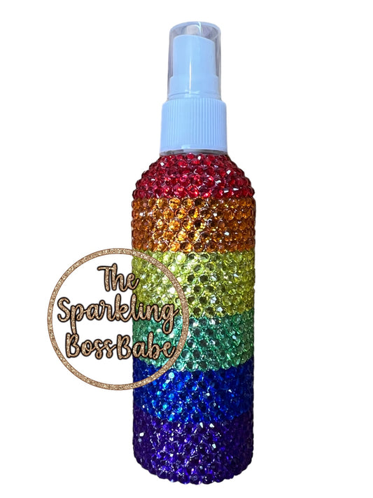 Pride Rainbow Flag- Bling Spray Bottle