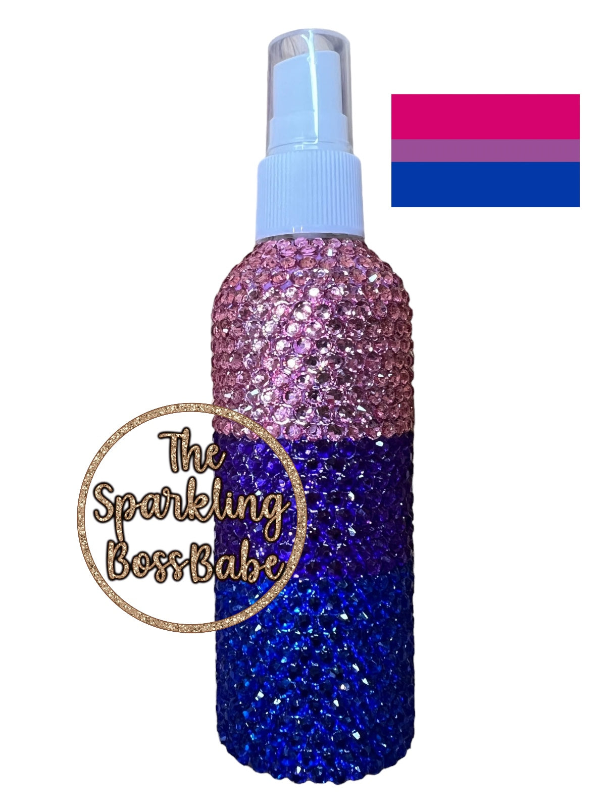 Pride Bisexual Flag- Bling Spray Bottle