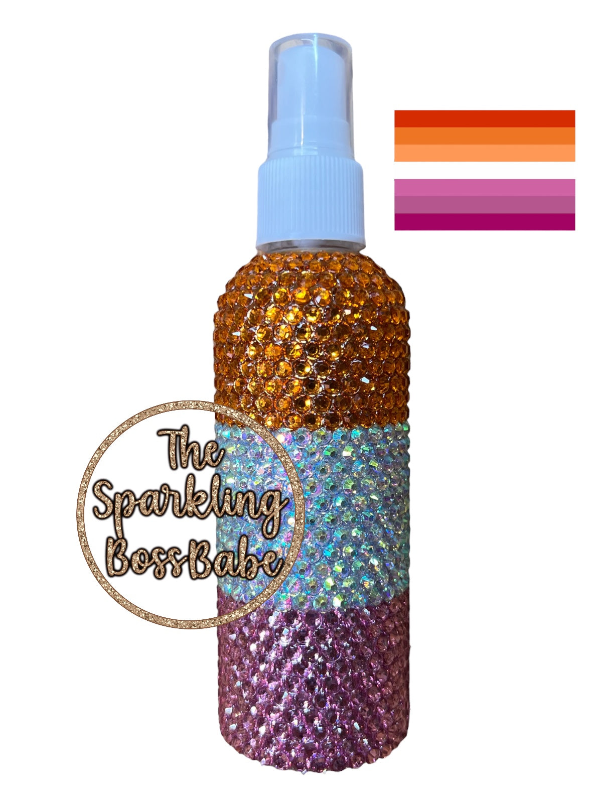 Pride Lesbian Flag- Bling Spray Bottle