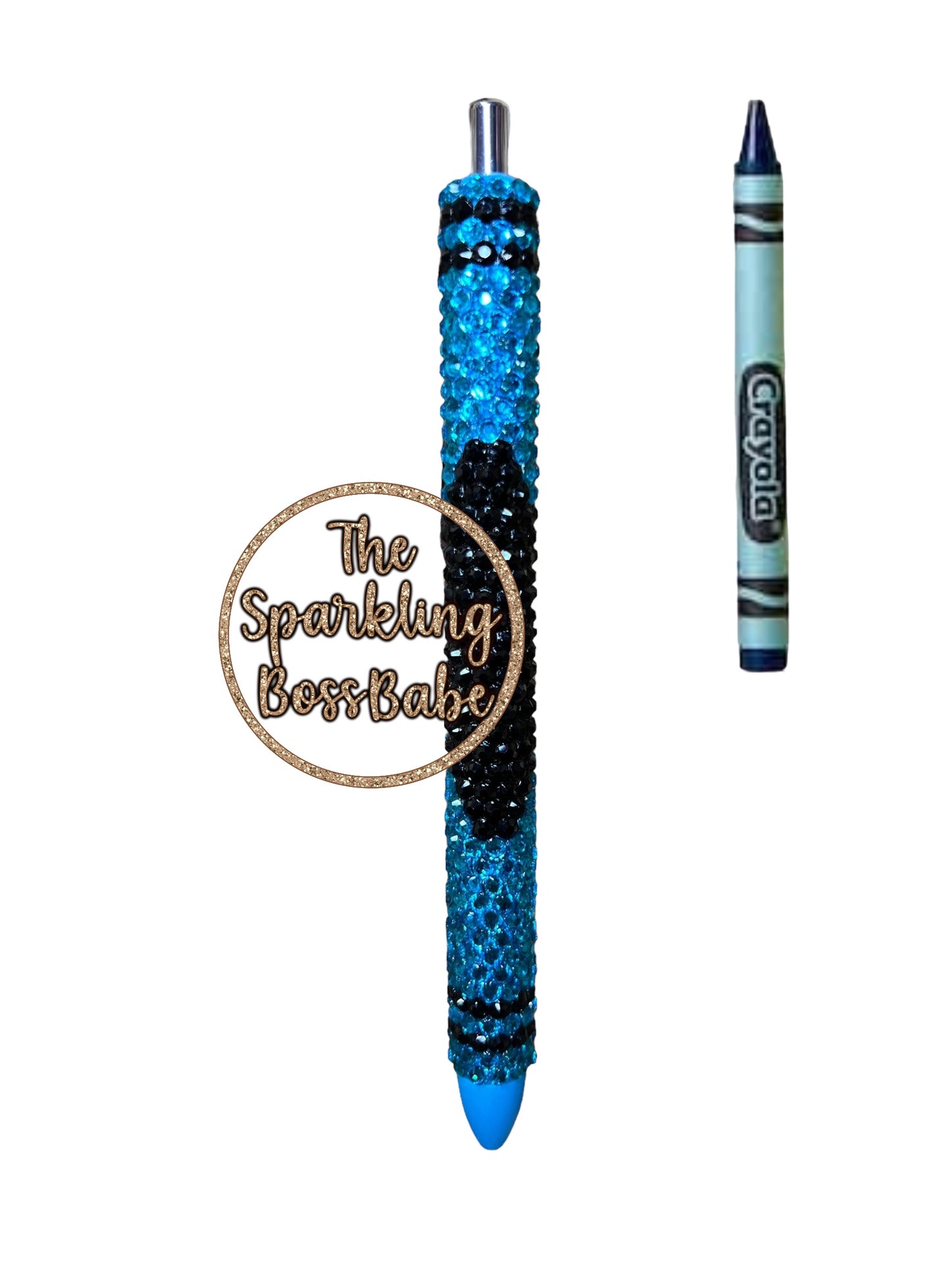 Teal Crayon- Bling Pen