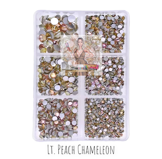 Lt. Peach Chameleon- Mini Glass Rhinestone Kit