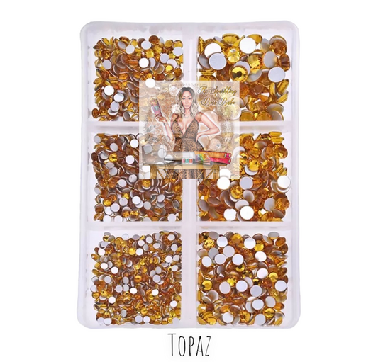 Topaz- Mini Glass Rhinestone Kit