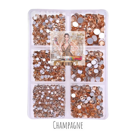 Champagne- Mini Glass Rhinestone Kit