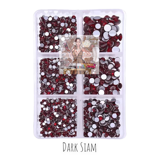 Dark Siam- Mini Glass Rhinestone Kit