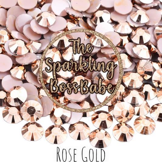 Rose Gold- Crystal Resin Rhinestone Jar