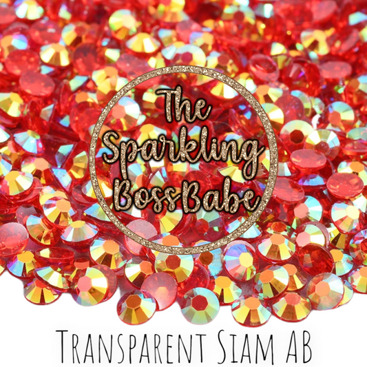 Transparent Siam AB- Transparent Crystal Resin Rhinestone Jar