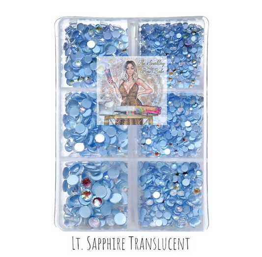 Lt. Sapphire Translucent- Mini Glass Rhinestone Kit