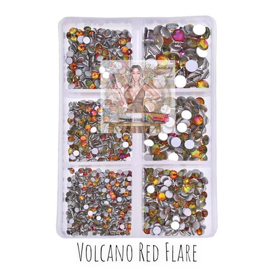 Volcano Red Flare- Mini Glass Rhinestone Kit