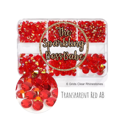 Transparent Red AB- Transparent Crystal Resin Rhinestone Kit