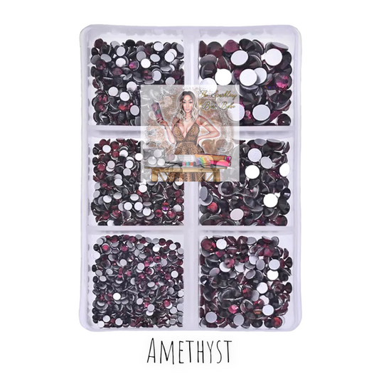 Amethyst- Mini Glass Rhinestone Kit