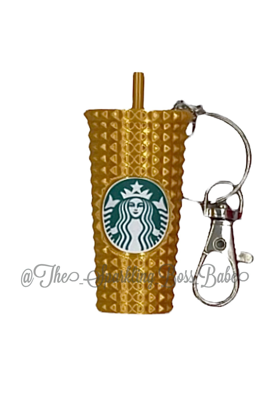 Metallic Studded Cup Keychain