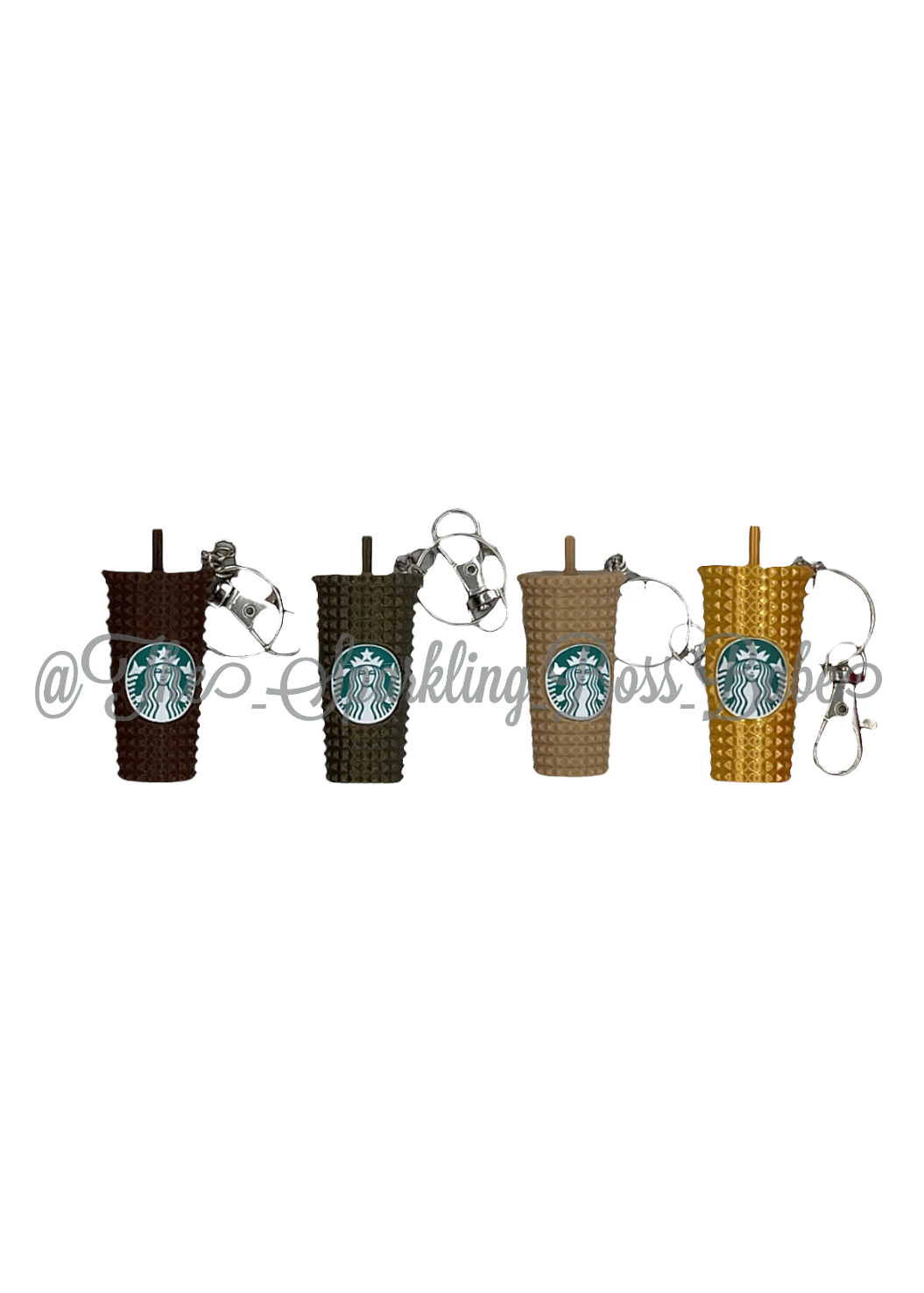 Metallic Studded Cup Keychain