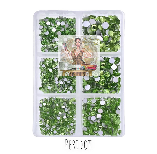 Peridot- Mini Glass Rhinestone Kit