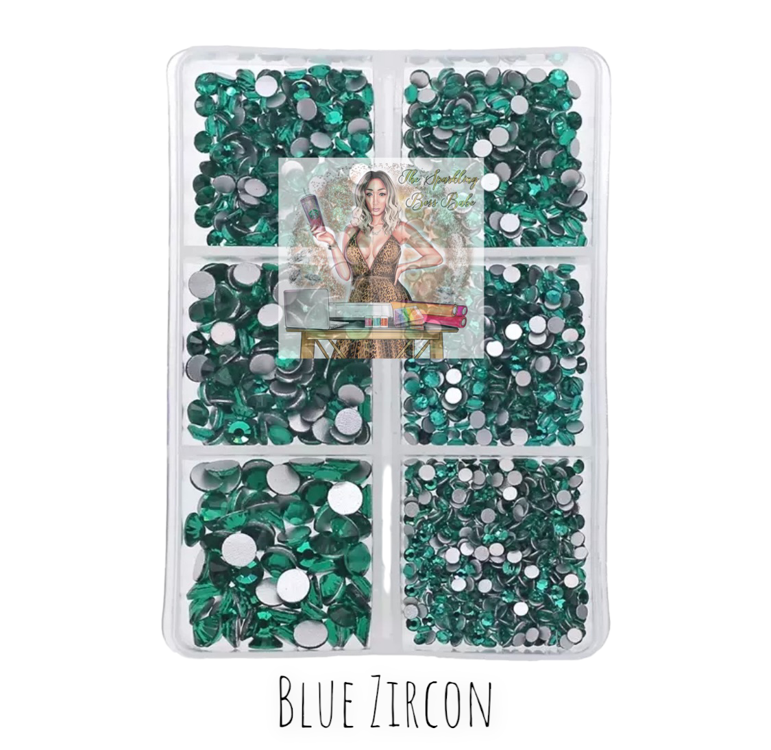 Blue Zircon- Mini Glass Rhinestone Kit