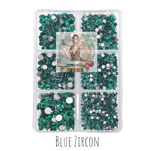 Blue Zircon- Mini Glass Rhinestone Kit