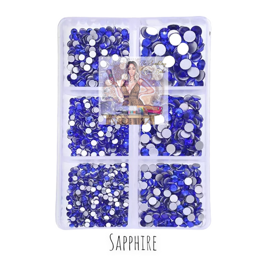 Sapphire- Mini Glass Rhinestone Kit