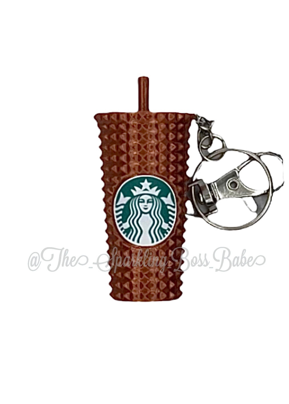 Metallic Studded Cup Keychain