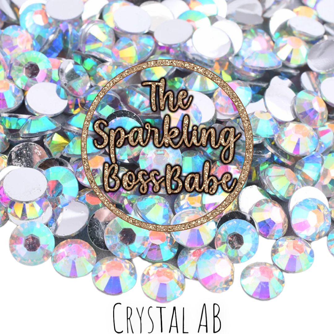 Crystal AB- Crystal Resin Rhinestone Jar