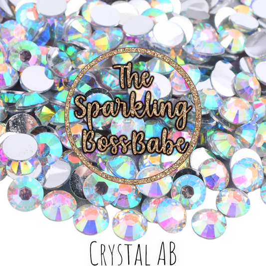 Crystal AB- Crystal Resin Rhinestone Jar