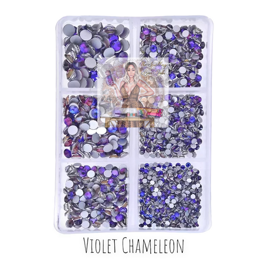 Violet Chameleon- Mini Glass Rhinestone Kit