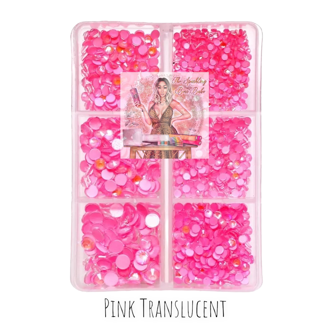 Pink Translucent- Mini Glass Rhinestone Kit