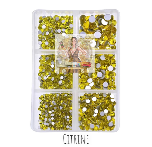 Citrine- Mini Glass Rhinestone Kit