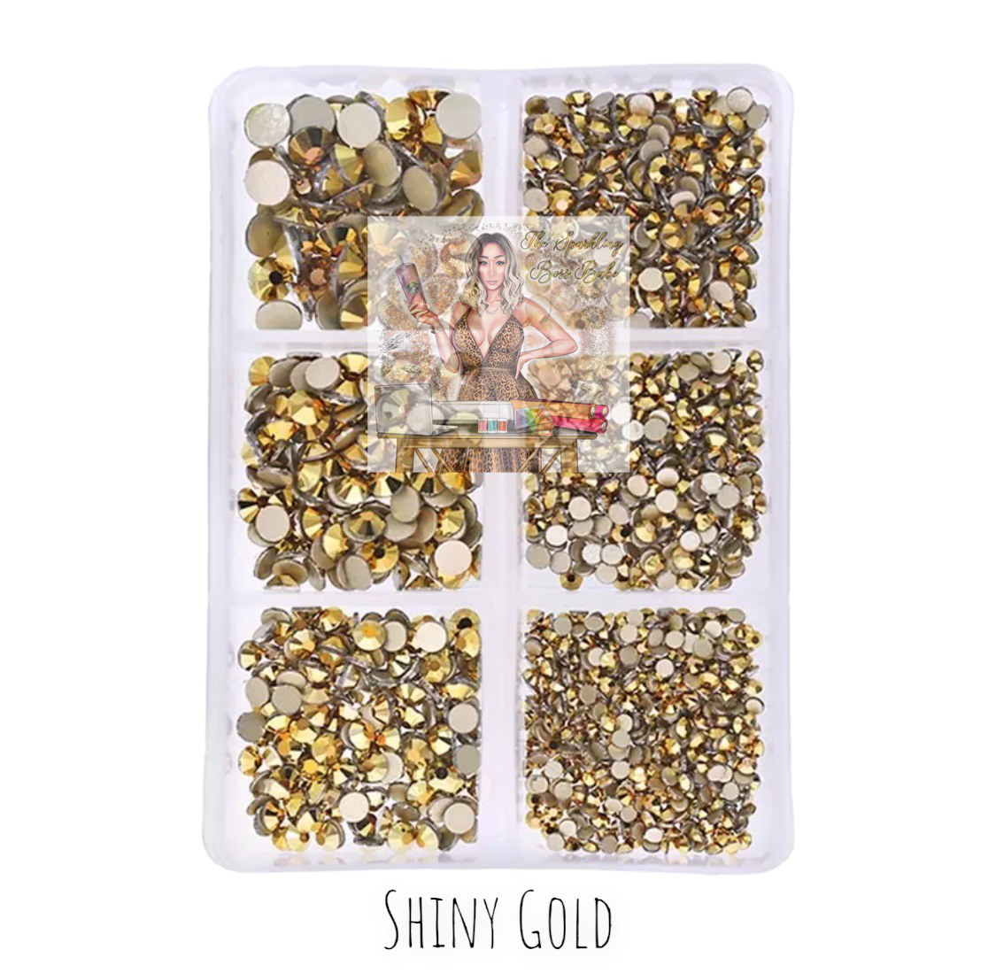 Shiny Gold- Mini Glass Rhinestone Kit