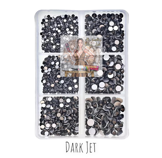 Dark Jet- Mini Glass Rhinestone Kit