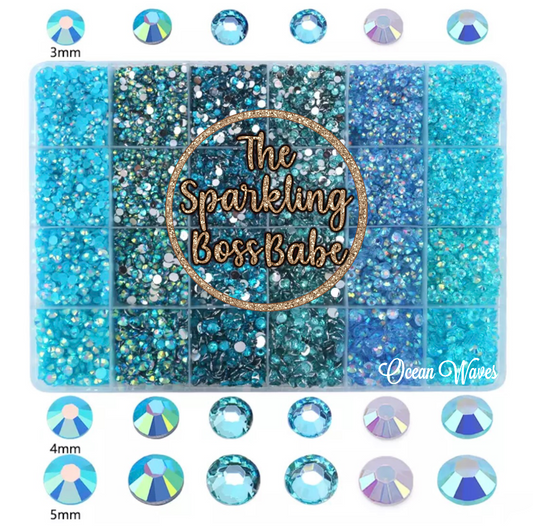 Ocean Waves Rhinestone Kit