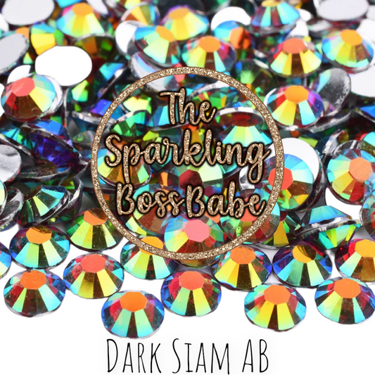 Dark Siam AB- Crystal Resin Rhinestone Jar