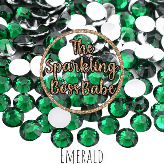 Emerald- Crystal Resin Rhinestone Jar