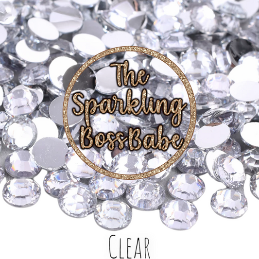 Clear- Crystal Resin Rhinestone Jar