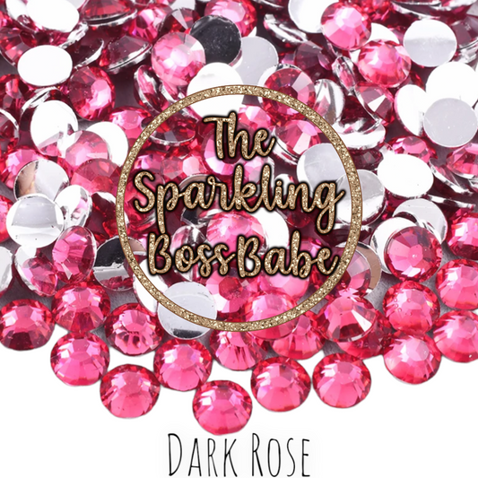 Dark Rose- Crystal Resin Rhinestone Jar