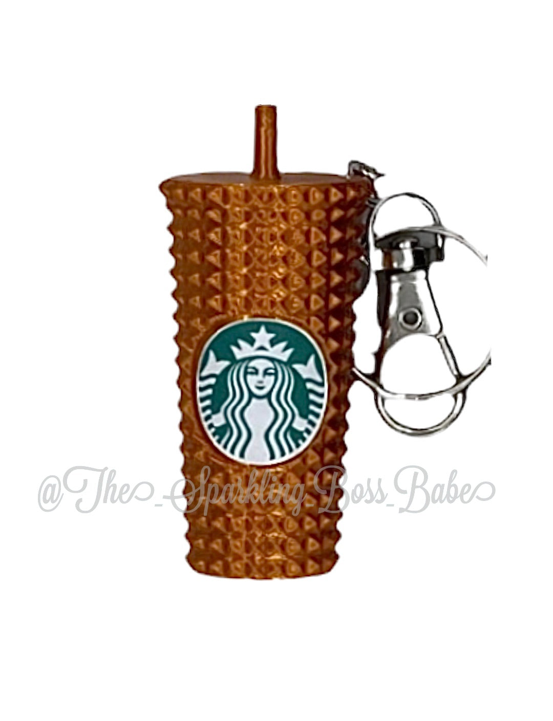 Metallic Studded Cup Keychain