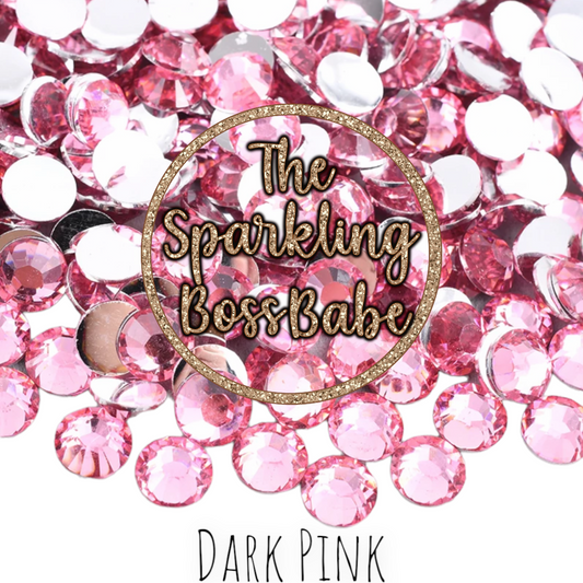 Dark Pink- Crystal Resin Rhinestone Jar