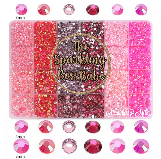 Strawberry Milk Rhinestone Kit