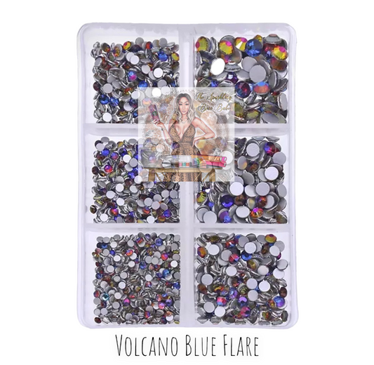 Volcano Blue Flare- Mini Glass Rhinestone Kit